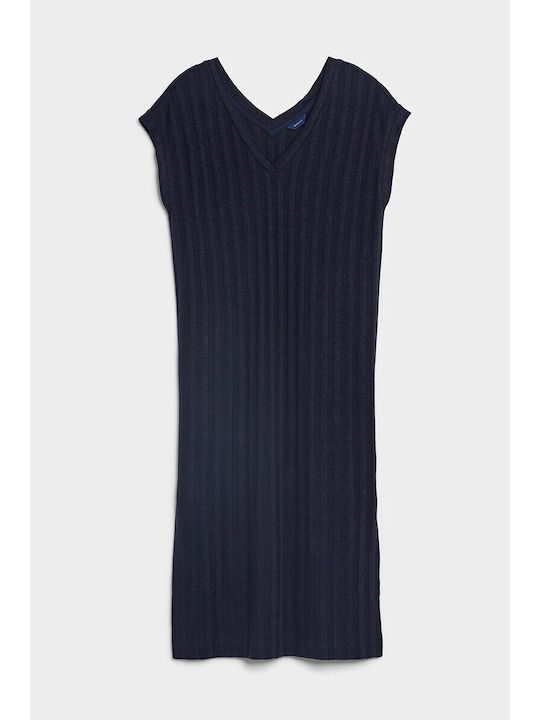 GANT ΦΟΡΕΜΑ LINEN RIB SLEEVELESS V-NECK DRESS